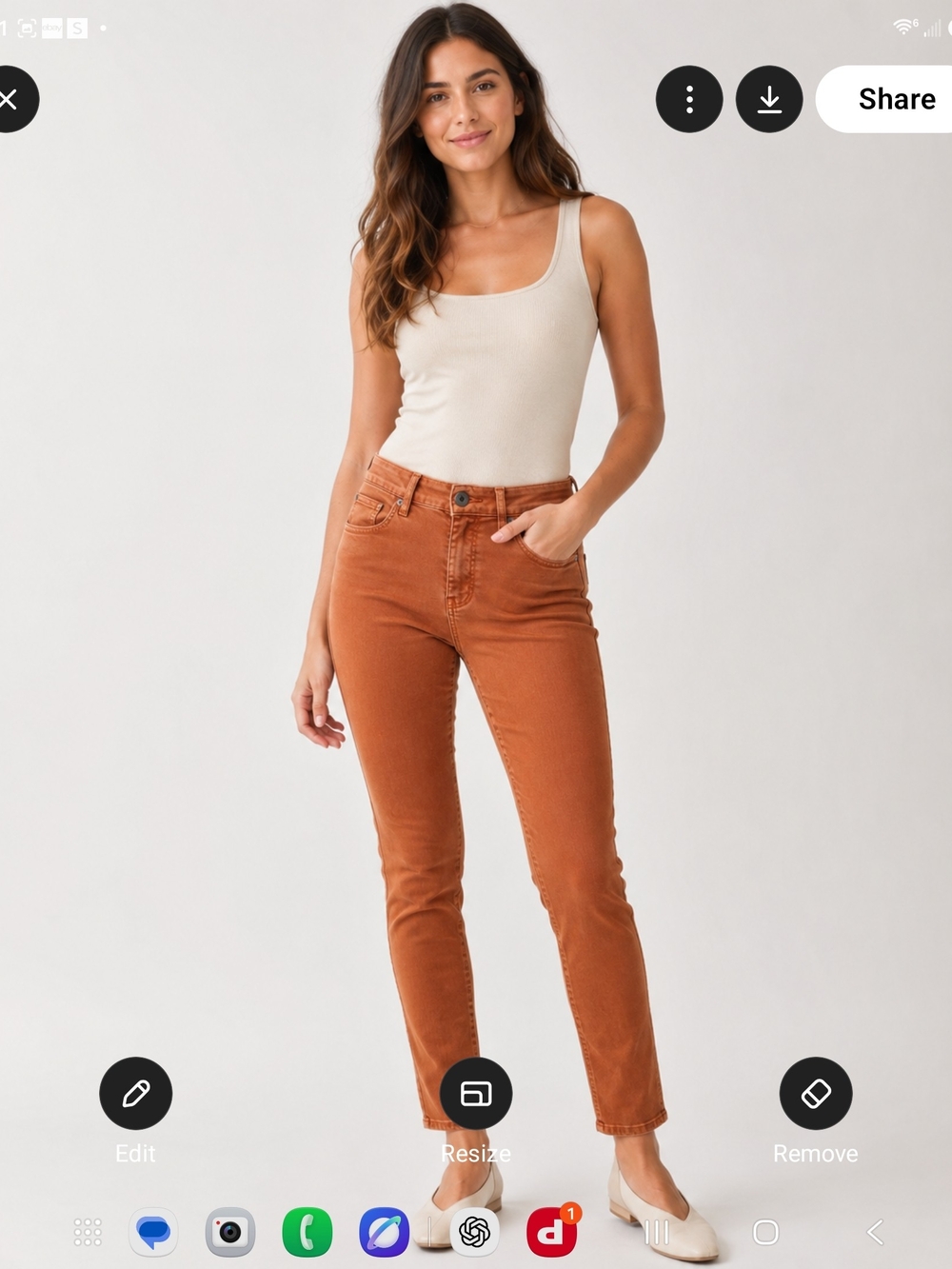 Ag Adriano Goldschmied High-Rise Rust Orange Jeans